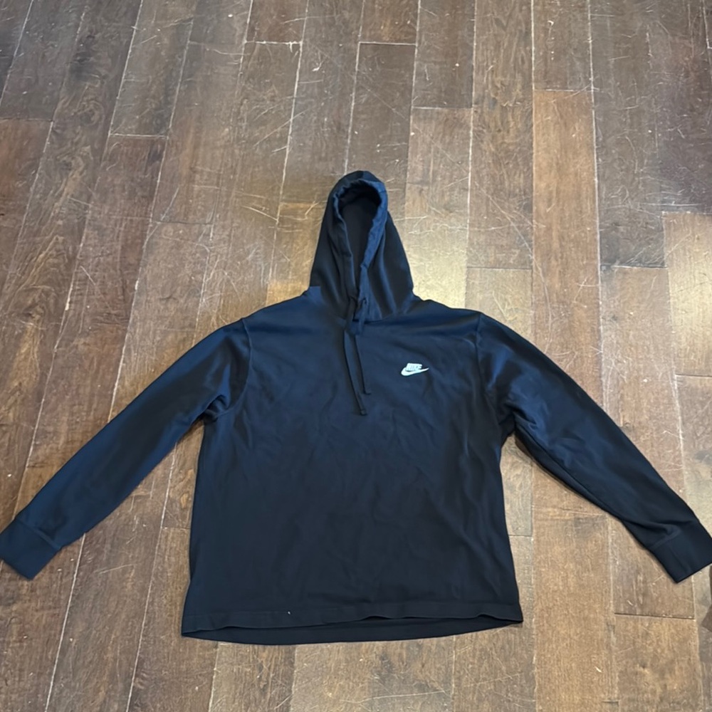 Nike Black Long Sleeve Hooded T-Shirt